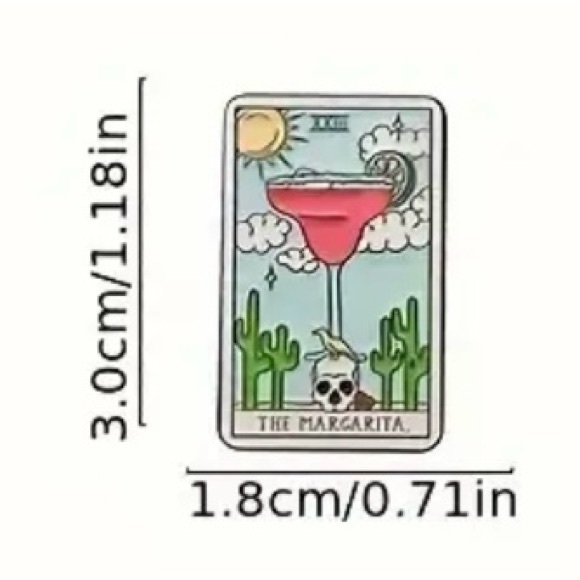 NEW - Tarot Card Margarita Pin - Picture 3 of 3